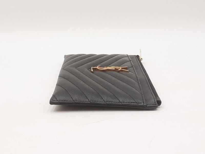 Yves Saint Laurent Chevron-quilted Pebbled Leather Bill Holder Fw0725wzxdu