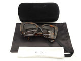 Gucci Gg2039s Brown Tortoiseshell Frames Large Square Sunglasses Do0926lxzde