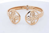 Louis Vuitton Monogram 18k Yellow Gold Hinged Bangle Bracelet 32.3g Eb0226oxxzde