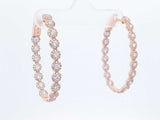 4.42 Cttw Diamond & Rose Gold Inside Out Hoop Earrings 8.7 Grams Fw0826orxzd7