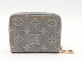 Louis Vuitton Zippy Coin Purse In Washed Gray Monogram Denim Fw0926wxzdu