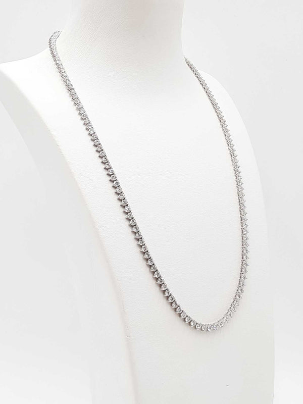 16.15 Cttw Lab-grown Diamond & 14k Gold Tennis Necklace 20.4g 20 In Fw0725werzdu