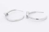 1.42cttw Lab Grown Diamond Hoop Earrings In 14k White Gold 4 Grams Eb0826scrsa