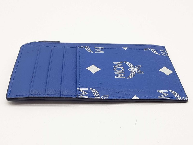 Mcm Aren Surf The Web Blue Visetos Card Holder Do0725crde
