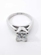 2.01 Ctw Diamond & 95% Platinum Solitaire Ring 8 Grams Size 5.25 Fw0926wsxzdu