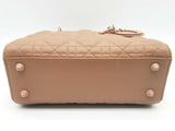 Christian Dior Lady Dior Nude Tan Matte Leather Crossbody Bag Do0724lrxzde