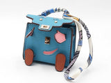 Mini Plaything Bag Charm In Turquoise Fw0825cdu