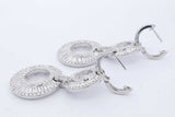 5.32cttw Diamond Drop Circle Earrings In 18k White Gold 17 Grams Eb0126wrxzde