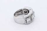 1.5cttw Diamond Ring In 10k White Gold 12.7 Grams Size 8 Eb0526ixzdu