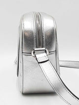 Gucci Blondie Camera Bag In Diagonal-stitched Metallic Silver Calfskin Fw0126wcr