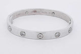 Cartier Love 18k White Gold Diamond Bracelet 28.5 Grams Size 15 Eb0826cxxzsa