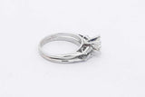 0.67cttw Diamond Wedding Set In 14k White Gold 3.2 Grams Size 4 Eb0625wxzsa