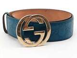 Gucci Guccissima Turquoise Gg Blue Size 32 Aa0826lzxsa