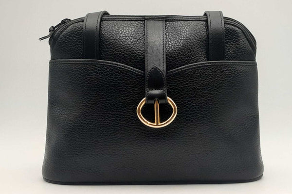 Christian Dior Black Leather Shoulder Bag Eb1224oxzsa