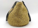 Michael Kors Woven Rafia Santorini Large Tote Yellow Aa1026wzsa