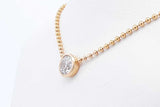 Cubic Zirconia Necklace In 14k Yellow Gold 3.8 Grams 15 Inch Eb0924lxzsa