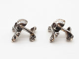 King Baby 0.925 Sterling Silver Skull Crossbones Garnet Cuff Links Do0526cxde