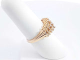 1.08 Cttw Diamond & 14k Yellow Gold Pyramid Ring 4.5 Grams Size 7 Fw0426wcrdu