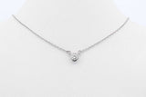0.10ctw Diamond Necklace In 10k White Gold 2.2 Grams 18 Inch Eb0525llxdu