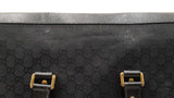 Gucci Travel Tote Bag In Black Gg Monogram Canvas Fabric & Leather Fw0925rzxdu