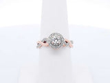 .22 Cttw 14k Rose Gold Cluster Ring 4.3 Grams Size 7 Fw0125ocrdu