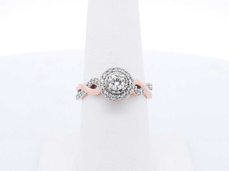 .22 Cttw 14k Rose Gold Cluster Ring 4.3 Grams Size 7 Fw0125ocrdu
