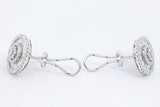 2.92ctw Diamond Stud Omega Back Earrings In 18k White Gold 4.9 Grams Eb1025exzdu