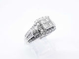 2.19 Cttw Diamond & 14k White Gold Engagement Ring 8.4g Size 7. 5 Fw0426irzdu