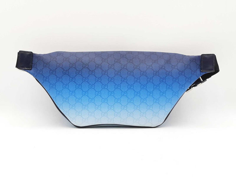 Gucci Chroma Large Belt Bag In Blue Gg Monogram Coated Canvas Fw1025szxdu