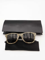 Yves Saint Laurent Sl51 008 Gold Glitter Sunglasses Eb0626lxzsa