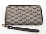 Michael Kors Jet Set Travel Continental Wristlet Gray Wallet Aa0626wzsa