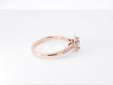 1.02 Cttw Diamond & 14k Rose Gold Halo Ring 3.4 Grams Size 8 Fw1125lwrxdu