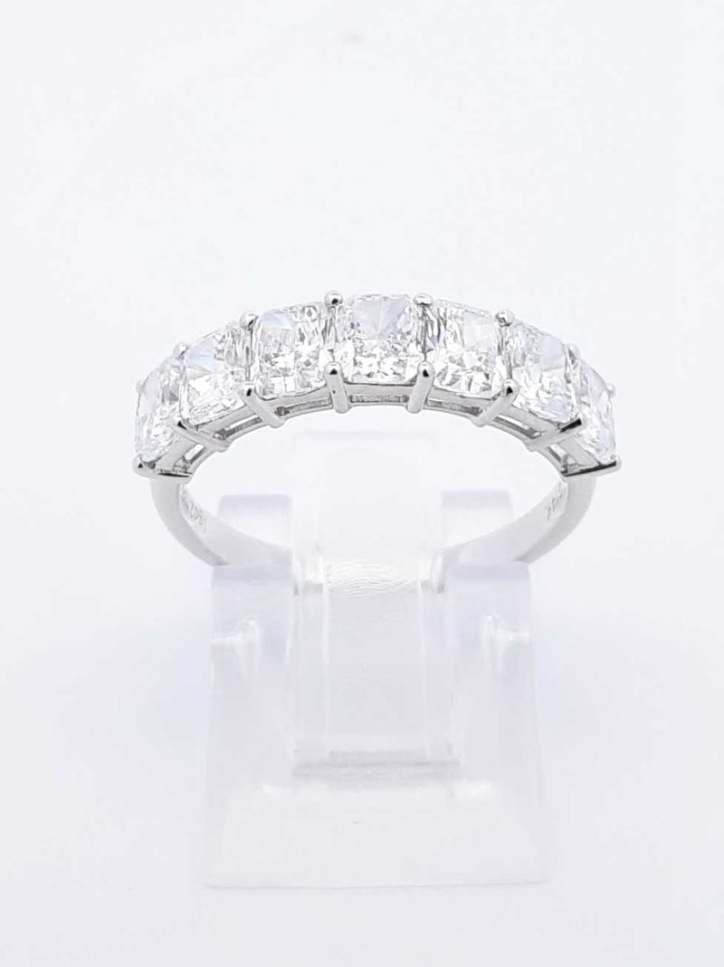 2.19 Cttw Lab-grown Diamond & 14k White Gold Ring 2.2 Grams Size 7 Fw0425crxdu