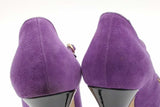 Yves Saint Laurent Tribute Mary Janes Purple Suede Pumps Size 37.5 Eb0926crsa