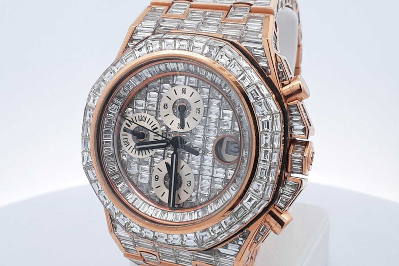 Audemars Piguet Royal Oak Offshore Chandelier 42mm 18k Rose Gold Diamond Watch 242.9 Grams Eb0125rxxxzsa