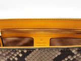 Gucci Medium Padlock Shoulder Bag In Neutral & Yellow Python Snakeskin Fw0726wzxdu