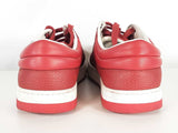 Gucci Ronnie Red Pebbled Leather Low Top Sneakers Size 8.5 Sd1025lwzde