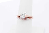 0.55ctw Princess Cut Diamond Ring In 14k Rose Gold & 14k Rose Gold Wedding Band 4.8 Grams Size 6.25 Eb0625lxxzsa