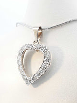 1.02 Cttw Diamond & 14k Gold Heart Pendant Necklace 9.7g 20 Inch Fw0826crzdu