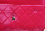 Chanel Hot Pink Quilted Velvet Wallet On Chain Eb0726lxxzsa