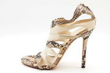 Gucci Python & Leather Heels Size 38.5 Eb0625pxde