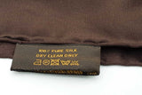Louis Vuitton Monogram Dark Brown 100% Silk Scarf Eb0626crde
