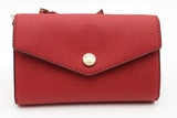 Michael Kors Red Saffiano Leather Envelope Crossbody Wallet Eb0925oxsa