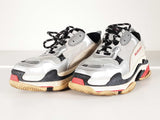 Balenciaga Triple S Metallic Silver Sneakers Size 10 Us Sd0126lzxde