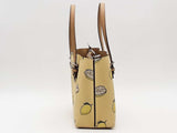 Coach Mollie Tote 25 Yellow Lemon Print Aa0826lorsa
