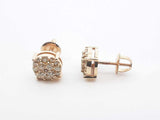 0.32 Cttw Diamond & 10k Yellow Gold Cluster Stud Earrings 2.6 Grams Fw0926lwzdu