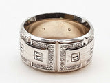 Crown Ring Carlex G2 Diamonds 18k White Gold 20.3g Band Ring Size 9.5 Do0525lxzxde