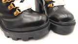Gucci Magnum Fur & Faux Pearl Boots In Black Leather Size Eu 35 Fw0825exdu
