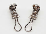 Natural Diamonds 0.925 Sterling Silver 7.4g Lever Back Cuff Earrings Do0426crde