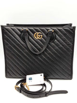 Gucci Gg Marmont Black Leather Tote Bag Eb0526llexsa
